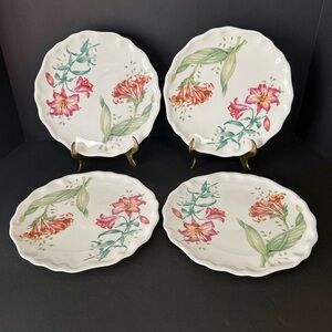 NEW Lenox 856372 Butterfly Meadow Melamine 4-Piece Accent Plates, Lightweight 9”